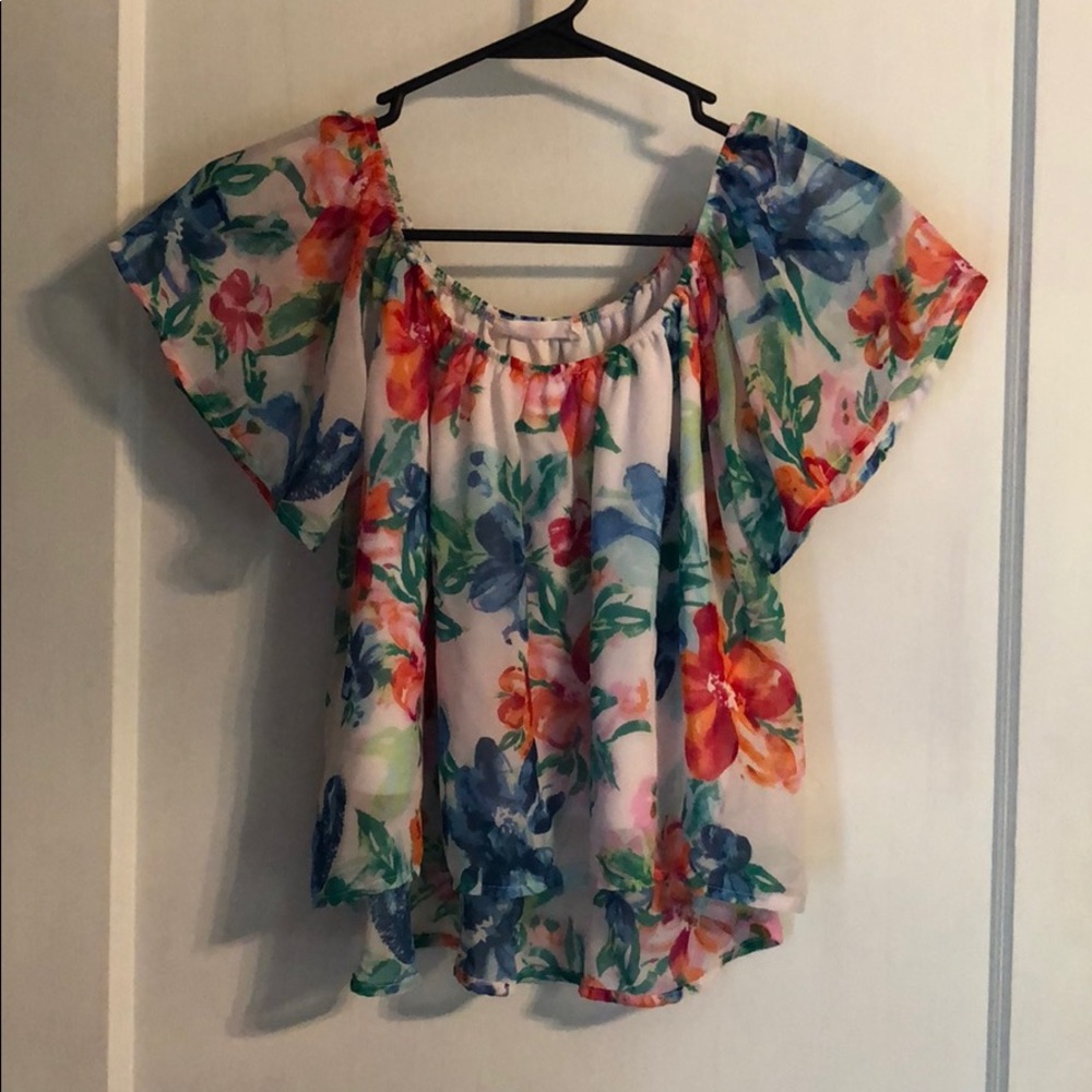 Floral Off The Shoulder Top